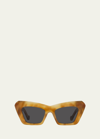 Loewe Anagram 51mm Cat Eye Sunglasses In Blonde Havana