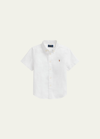 Polo Ralph Lauren Kids' Toddler And Little Boys Cotton Oxford Short-sleeve Shirt In White