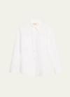 Nili Lotan Button-down Long-sleeved Shirt In White