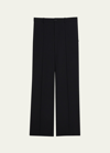 Helmut Lang Flat Front Relaxed Fit Dress Pants In Black