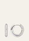 ENGELBERT 18K WHITE GOLD ABSOLUTE CREOLES SMALL EARRINGS WITH DIAMONDS