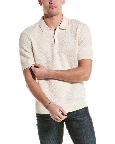 Magaschoni Textured Polo Sweater In White