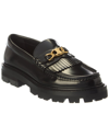 Celine Margaret Loafer With Triomphe Chain In Shiny Bull