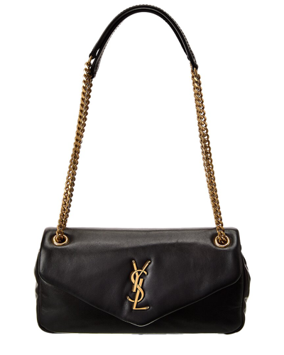 Saint Laurent Calypso Leather Shoulder Bag In Black