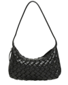 Walter Baker Hazel Woven Leather Shoulder Bag In Black