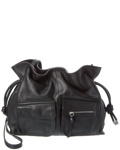 Walter Baker Easton Leather Crossbody Clutch In Black