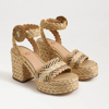 SAM EDELMAN SAM EDELMAN ILIANA PLATFORM SANDAL DARK NATURAL MULTI RAFFIA