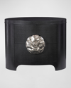 Bernhardt Silhouette Oval 2-drawer Nightstand In Onyx