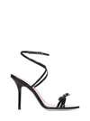 Dsquared2 Glossy Black Heeled Sandal In Nero