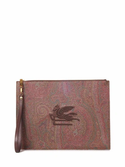 Etro Clutch In Marrone