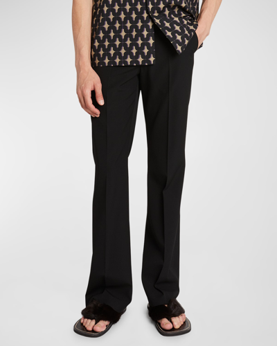 Dries Van Noten Men's Preely Wool Slim-fit Pants In Black