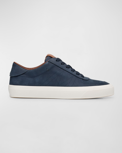 Moncler Monclub Low-top Suede Sneakers In Navy