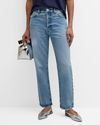 Frame Le Mec Straight Jeans In Rhode Grind