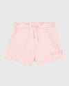 Givenchy Logo-print Fleece-texture Shorts In Marshmallow