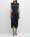 CALLAS MILANO SYLVIE WRAPPED SHIRTDRESS WITH RUCHED DETAIL