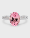 CHOPARD HIGH JEWELRY 18K WHITE GOLD ONE-OF-A-KIND PINK TOURMALINE SOLITAIRE RING