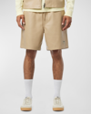Hudson Men's Vegan Leather Drawstring Shorts In Sandy