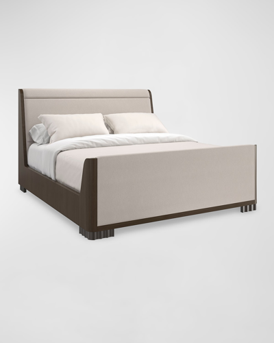 Caracole Slow Wave Queen Bed In Otter Grey