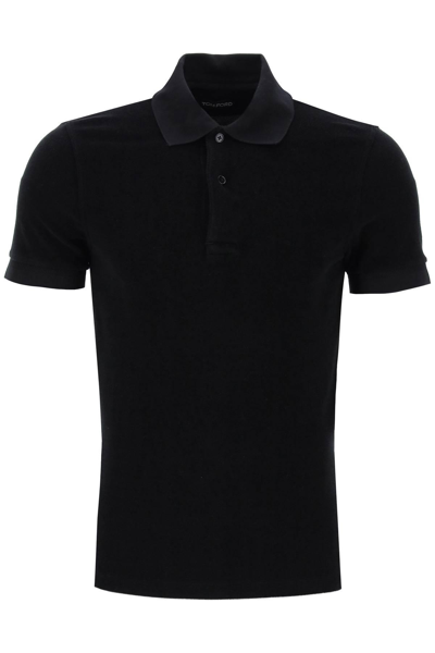 Tom Ford Short-sleeved Polo Shirt In Black