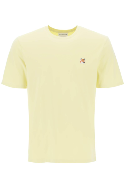 Maison Kitsuné Fox Head T-shirt In Yellow