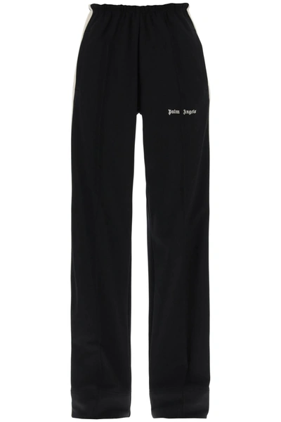 Palm Angels Track Pants With Contrast Bands In Black