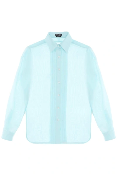 TOM FORD TOM FORD SILK SHIRT WITH PLASTRON