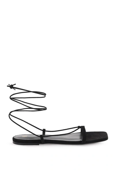 Totême Toteme Suede Sandals For Women In Black