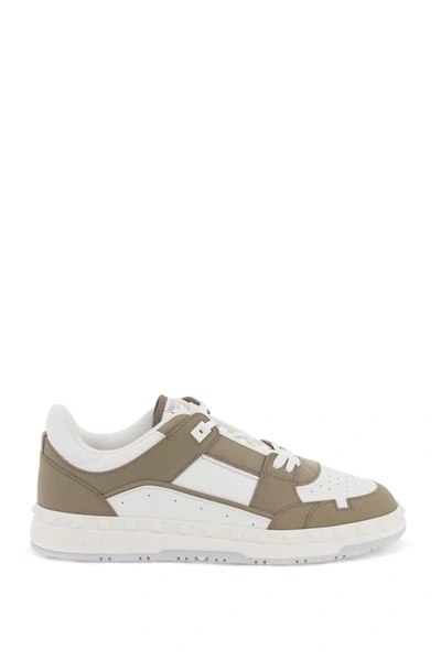 Valentino Garavani Freedots Low-top Sneakers In White,taupe