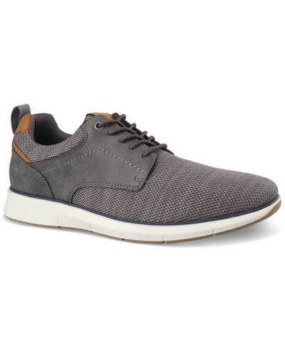 Alfani Mens Faux Leather Lifestyle Casual And Fashion Sneakers In Grey