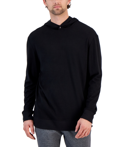 Alfani Men's Refined Hoodie, Created For Macy's In Black