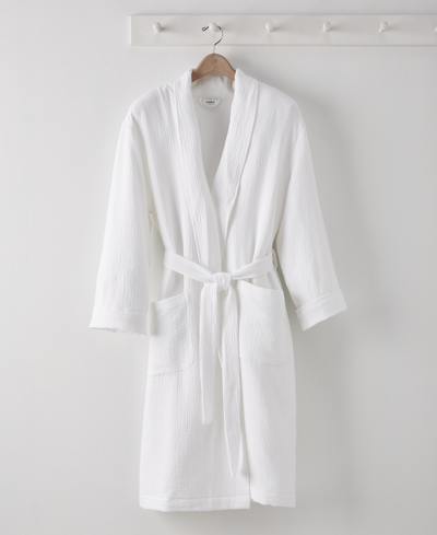 Oake All Cotton Lightweight Gauze Robe, Created For Macy's In White