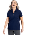 STYLE & CO WOMEN'S SHORT-SLEEVE COTTON POLO SHIRT, CREATED FOR MACY'S