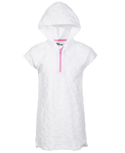 Epic Threads Kids' Toddler & Little Girls Textured Terry Cover-up Short-sleeves Zipper Hoodie, Created For Macy's In Bright White