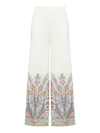 Etro Printed Cotton-blend Wide-leg Pants In Undefined
