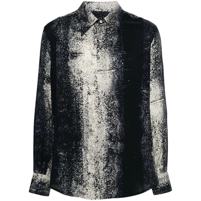 Federico Cina Speckle-print Shirt In Blue