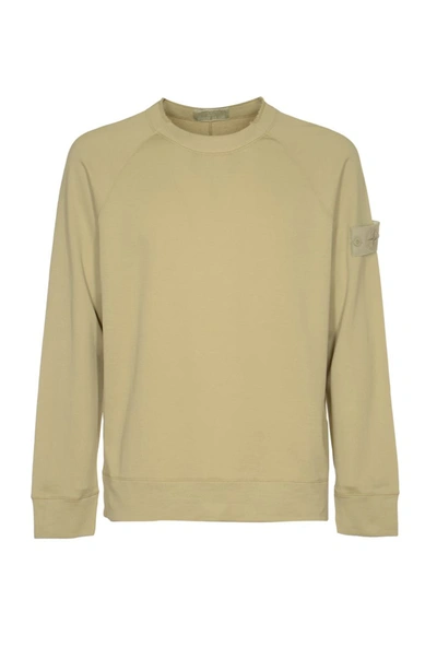 Stone Island Sweatshirt In Beige Cotton