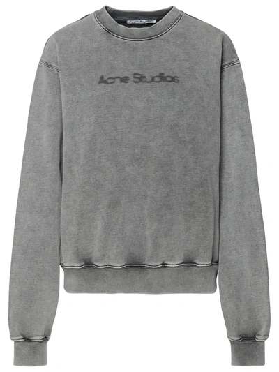 Acne Studios Woman Grey Cotton Sweatshirt