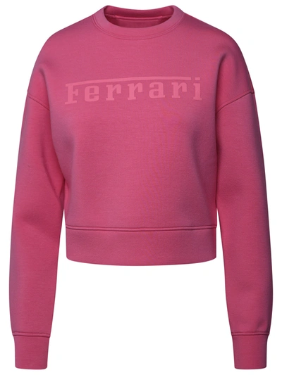 FERRARI FERRARI WOMAN FERRARI SCUBA PINK VISCOSE SWEATSHIRT