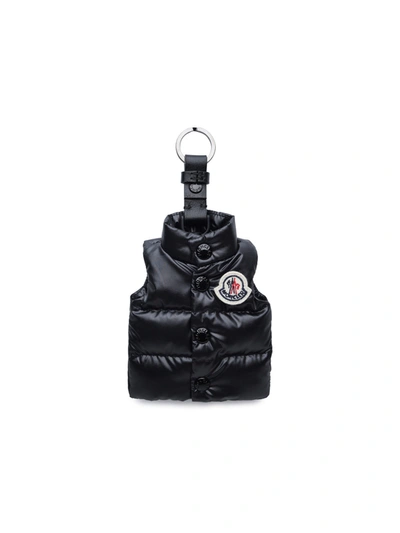 MONCLER MONCLER MAN MONCLER BLACK NYLON KEYRING