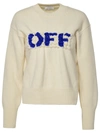 OFF-WHITE OFF-WHITE 'BOILED' IVORY WOOL SWEATER WOMAN