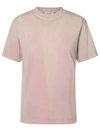 OFF-WHITE OFF-WHITE PINK COTTON BLEND T-SHIRT WOMAN
