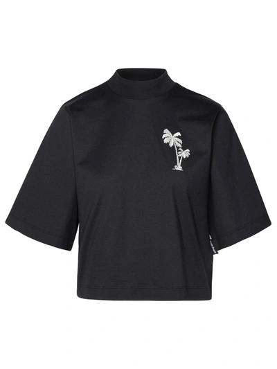 Palm Angels Woman Black Cotton T-shirt