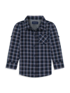 ANDY & EVAN LITTLE BOY'S TWO-FACED PLAID PRINT BUTTON-UP SHIRT