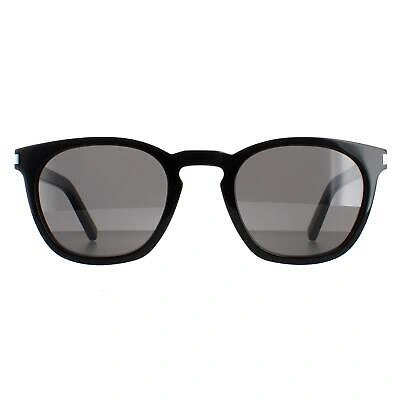 Pre-owned Saint Laurent Sunglasses Sl28 002 Black Smoke In Grey