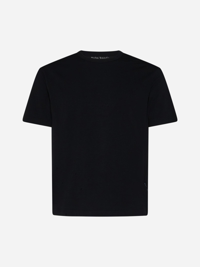 Palm Angels Cotton T-shirt Tripack In Nero