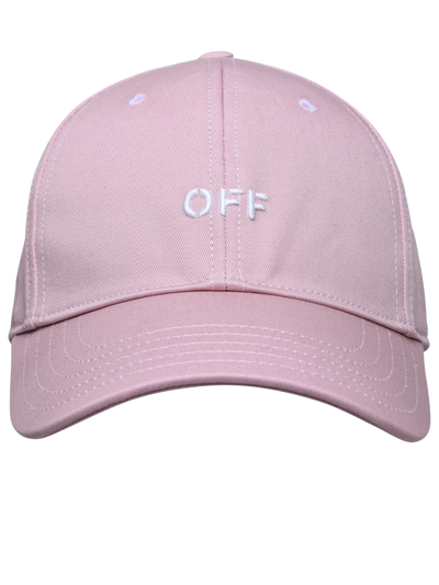 Off-white Drill Off Stamp Baseball Cap In Pink