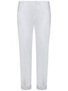Dondup White Turn-up Trousers In Bianco
