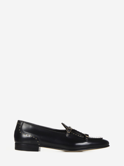 Edhen Milano Brera Studs Loafers In Black