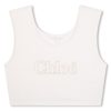 CHLOÉ CROPPED TANK TOP WITH EMBROIDERY