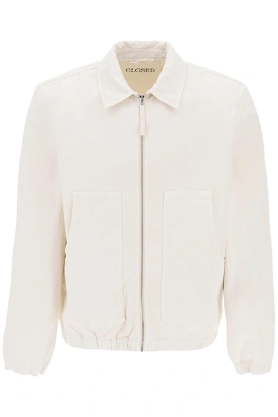 Closed Cotton Blouson Jacket In Neutro